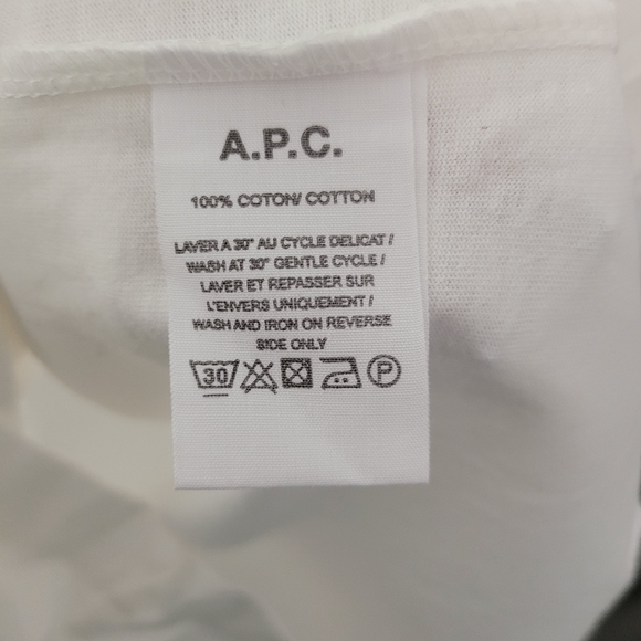 A.P.C. Women's White Tee Shirt S - Picture 5 of 5
